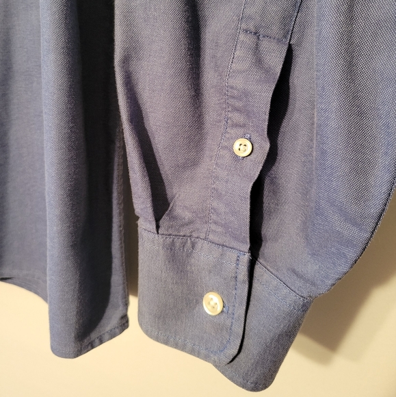 Old Navy Size Large Mens Button Up Dress Shirt Light Blue - Picture 6 of 13